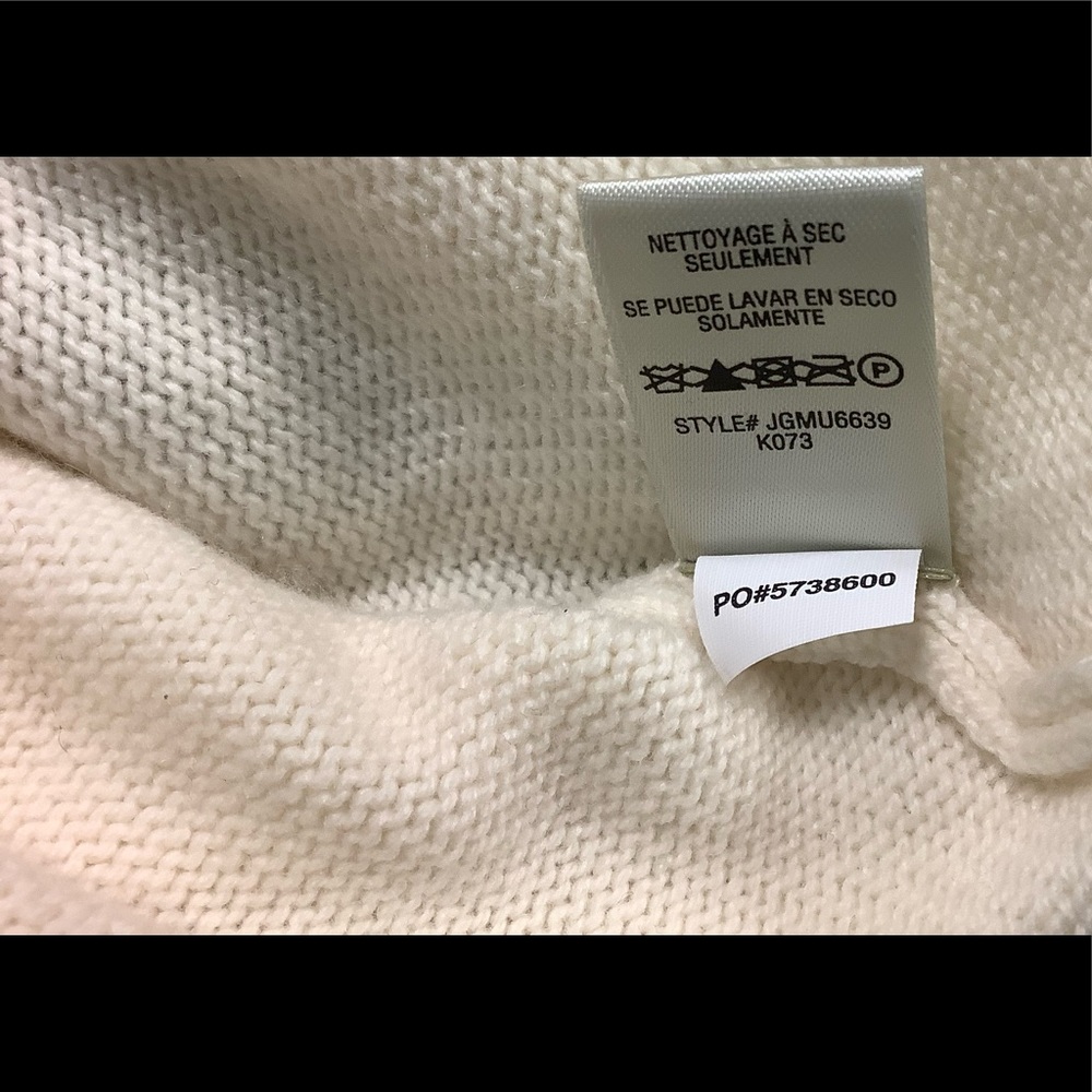 Juicy Couture Ivory Full-Zip Ruffled Cropped Sweater Cardigan - Picture 9 of 10